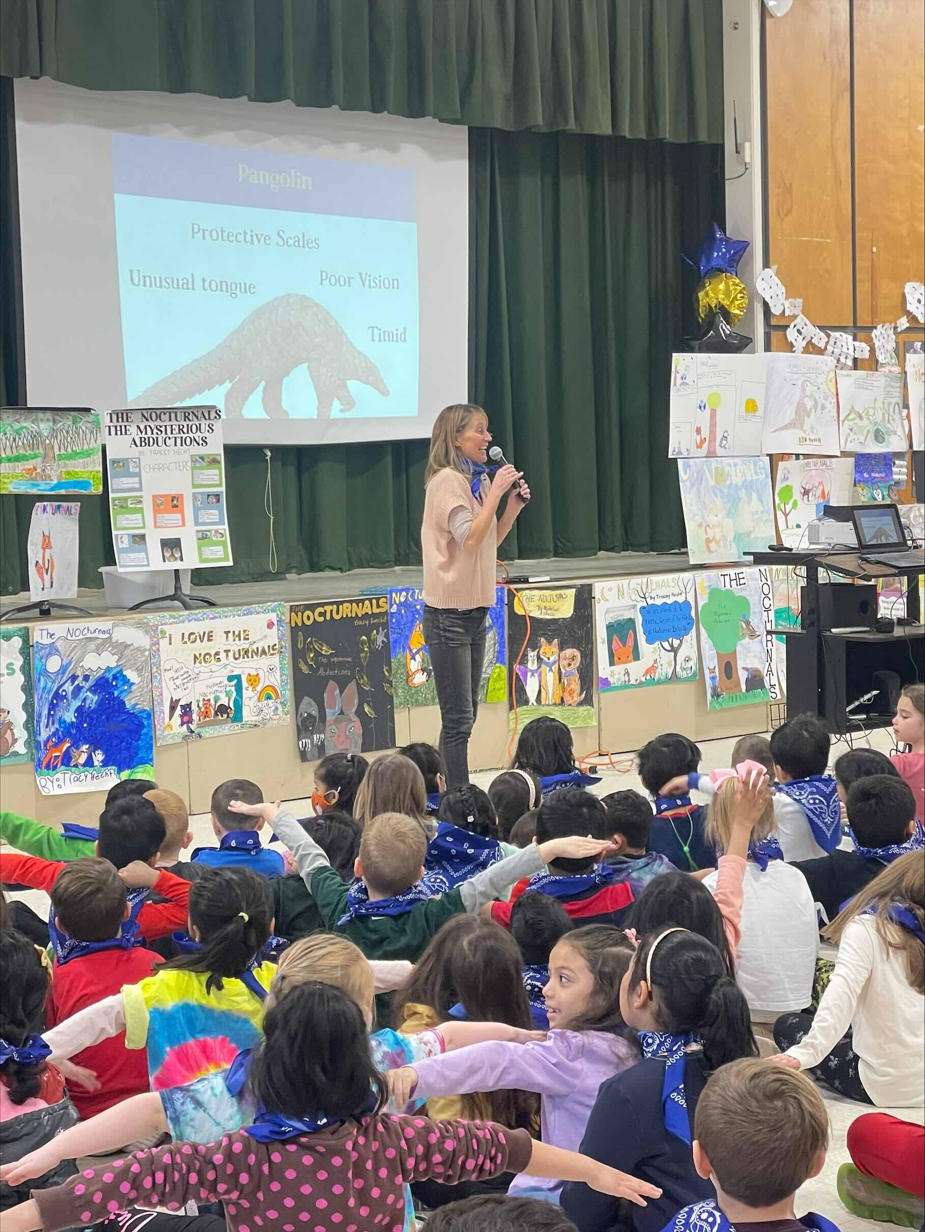 The Nocturnals Trio on a branch